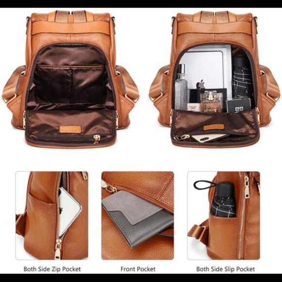 Women\'s Anti-Theft Backpack Purse Genuine Leather ShoulderBag Ladies SatchelBags main image 6